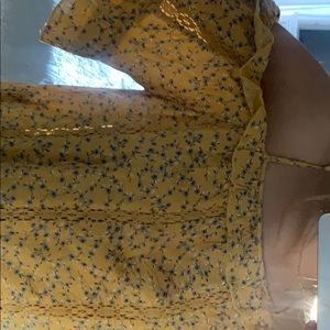 american eagle cold shoulder flowy top